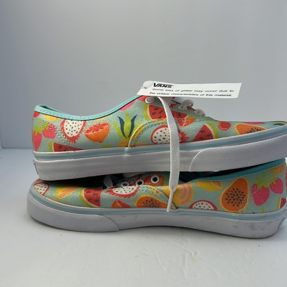 Vans off the Wall Authentic Glitter Fruits Island Big Girl Shoes size 5.5 - Picture 8 of 10